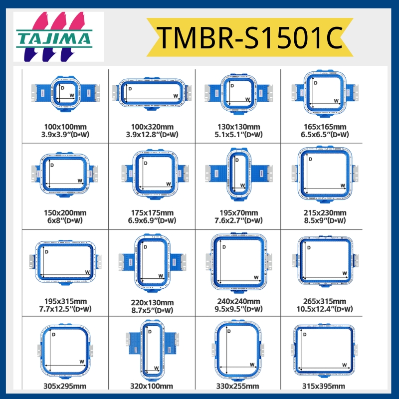 Embroidery Zone - Sewpassion-Magnetic Embroidery Hoops for Tajima, TMBR-S1501C
