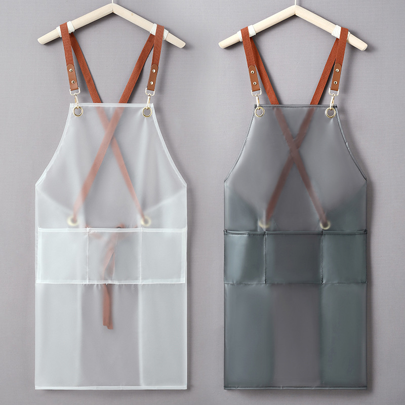 Embroidery Kitchen - New Apron Waterproof And Oil-proof Strap