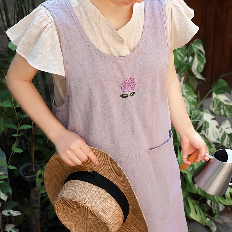 Embroidery Kitchen - Summer Pure Cotton Embroidery Kitchen Apron