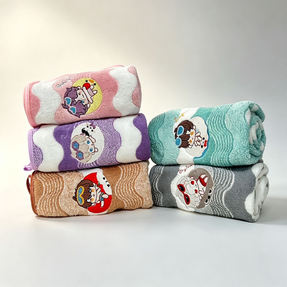 Embroidery Love - Anime Love and Deepspace Coral Fleece