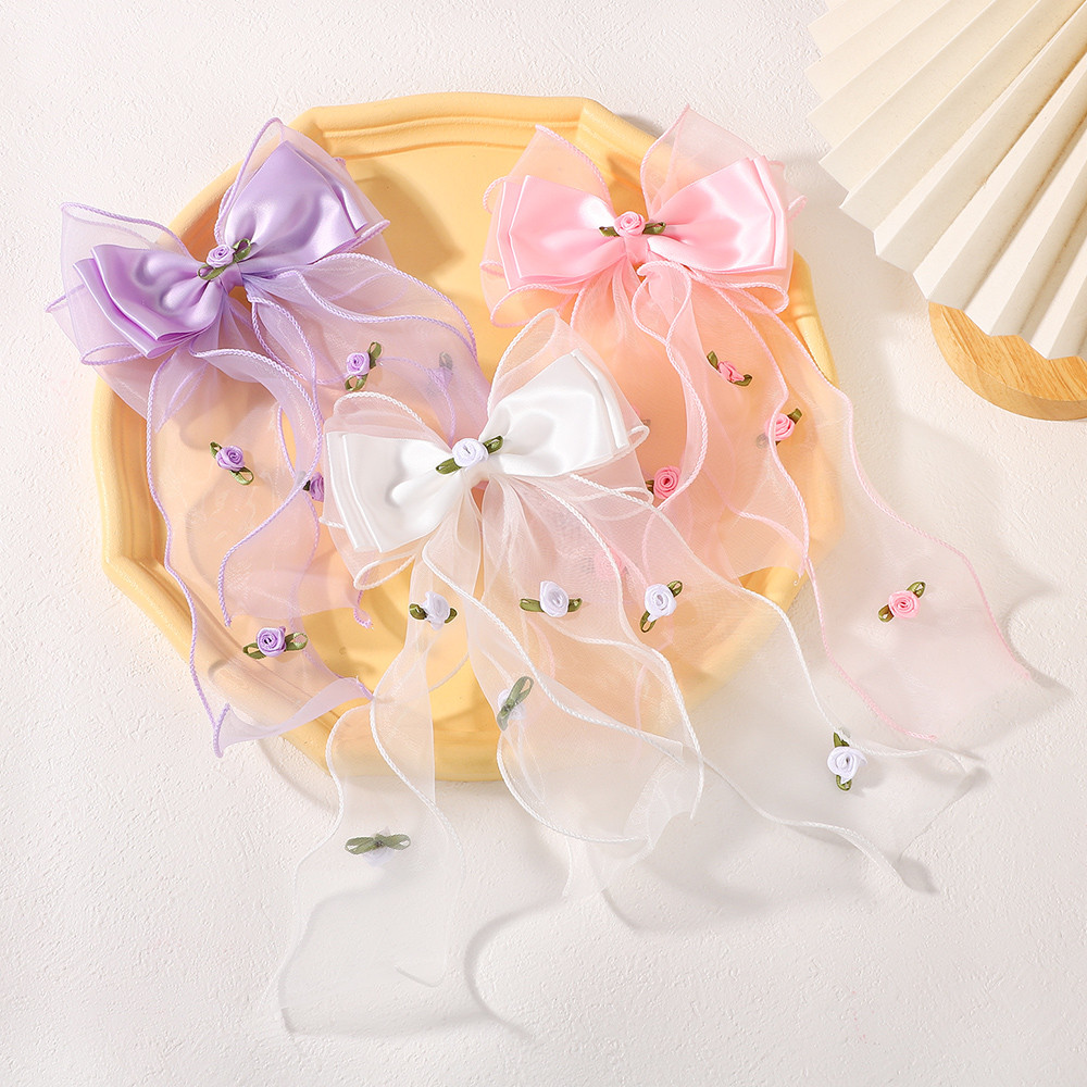 Embroidery Love - 1pcs Cute Flower Embroidery Hair Clips