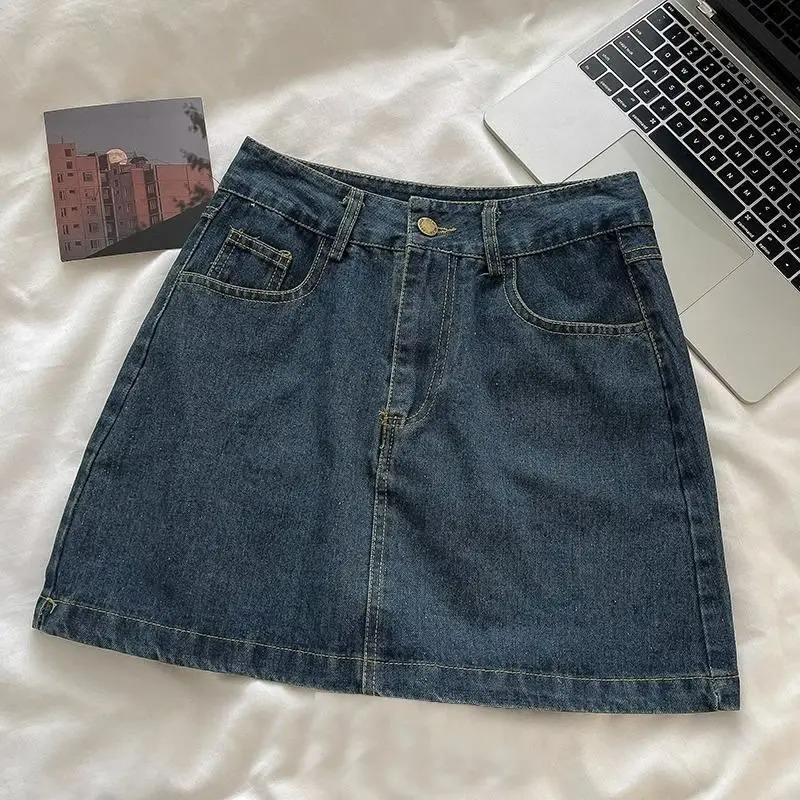 Embroidery Jacket - Y2K Denim Skirt Set: Vintage Japanese
