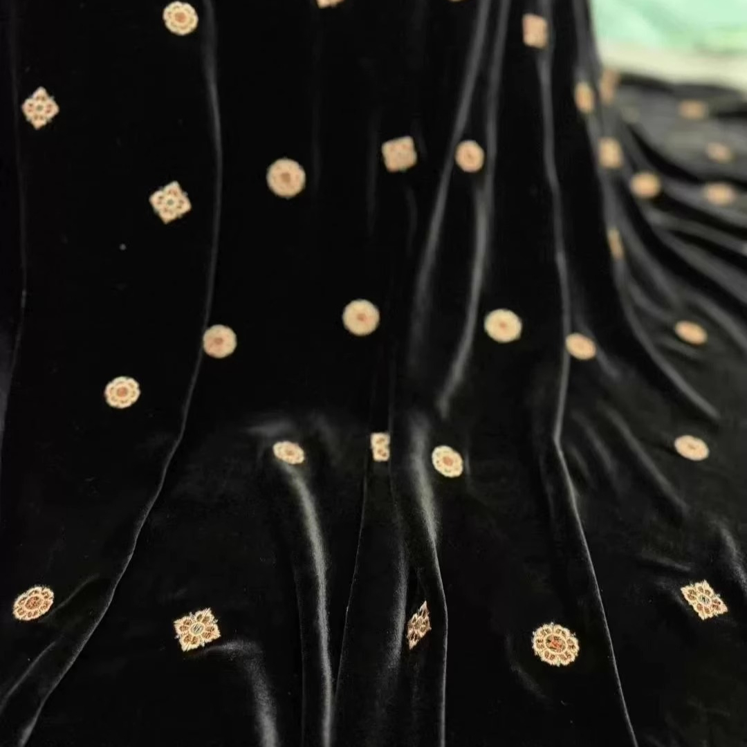 135CM Wide Black Green Embroid - Embroidery Jacket 评论和价格