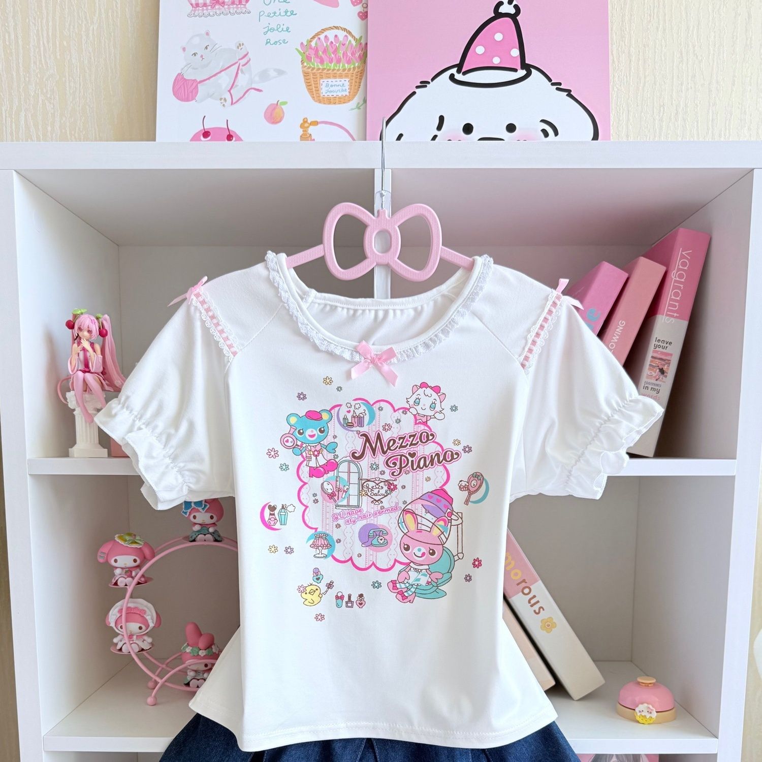 Japanese Sweet Skirt Sets Summ - Embroidery Cotton Shirt 评论和价格