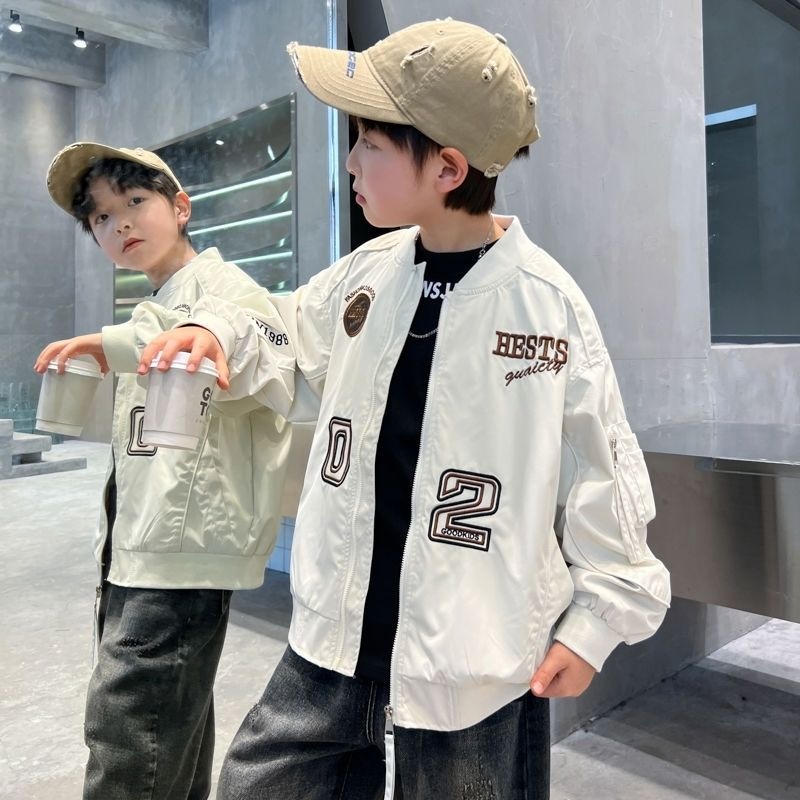 2025 New Boys Baseball Jacket  - Embroidery Jacket 评论和价格