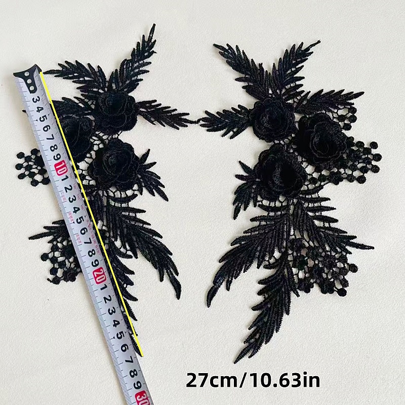 2Pieces/1 Pair Embroidery Sewi - Embroidery Flower Pattern 评论和价格
