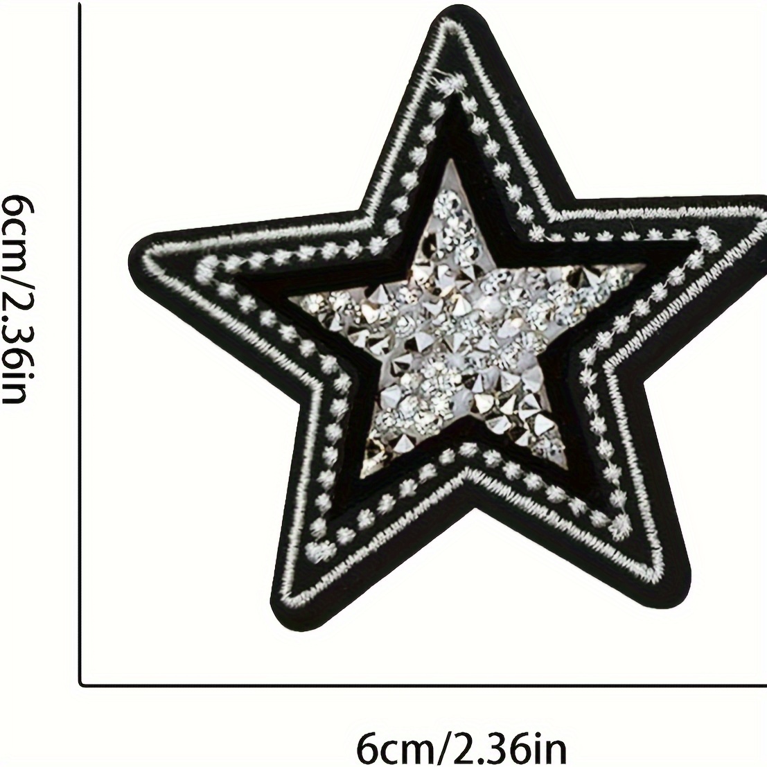5 PCS Black and White Twinkle  - Embroidery Jacket Jeans 评论和价格