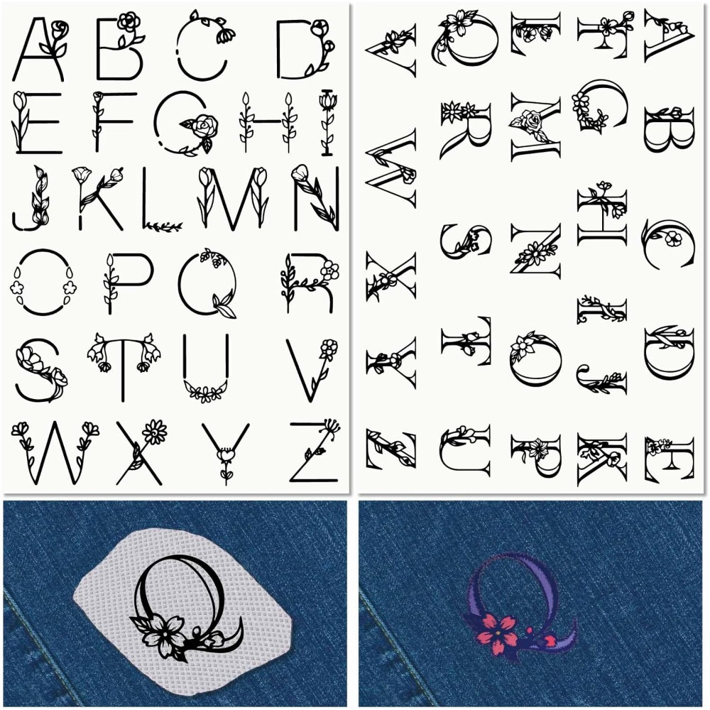 Letter A-Z Water Soluble Embro - Embroidery Stitch 评论和价格