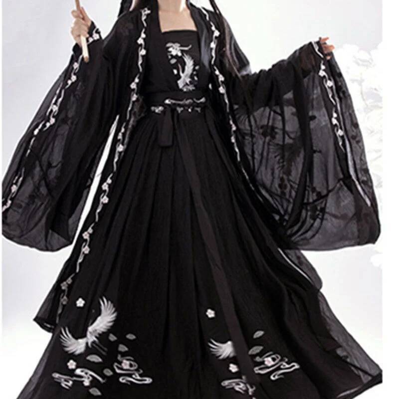Chinese Ancient Hanfu Women's  - Embroidery Cotton Shirt 评论和价格