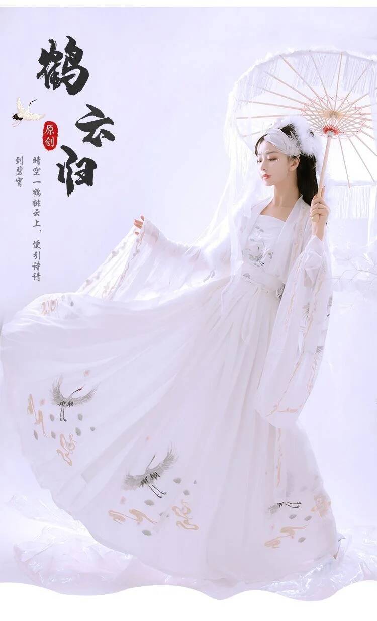 Chinese Ancient Hanfu Women's  - Embroidery Cotton Shirt 评论和价格