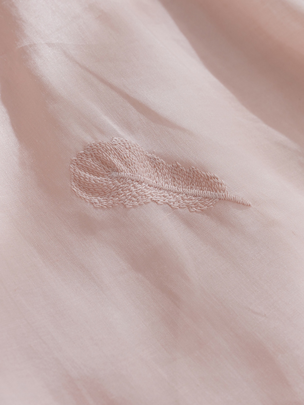 Retro Feather Embroidery Cotto - Embroidery Cotton Shirt 评论和价格