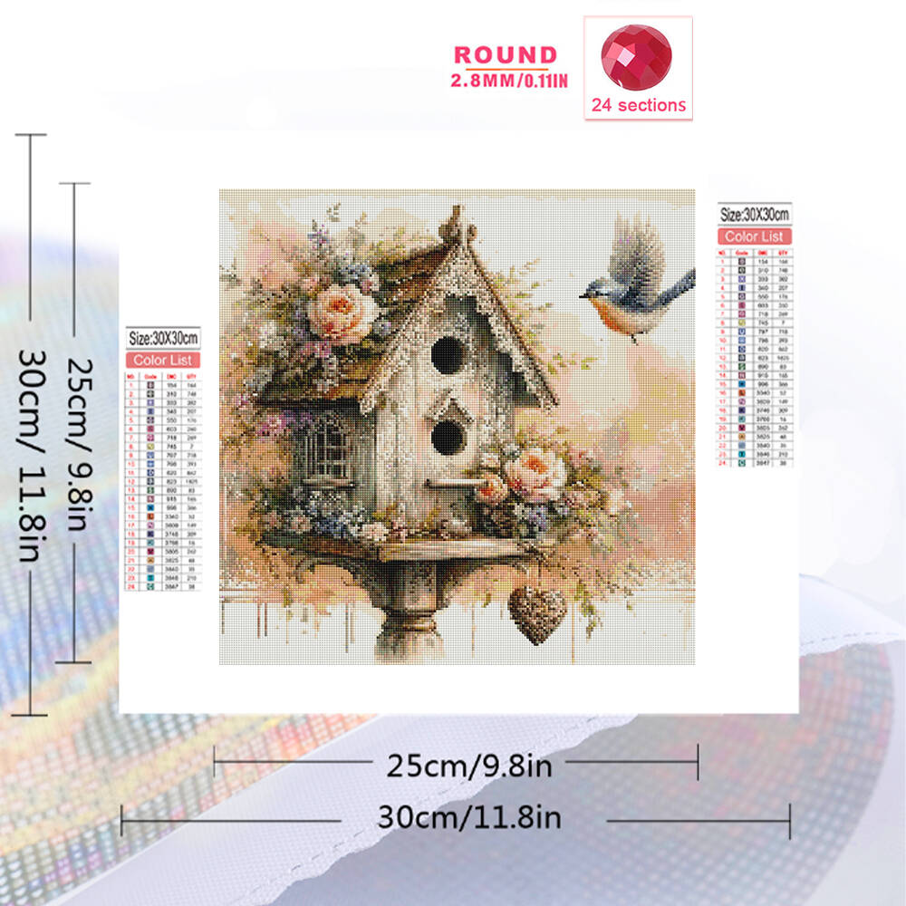 Evershine Bird House Diamond E - Embroidery Flower Pattern 评论和价格