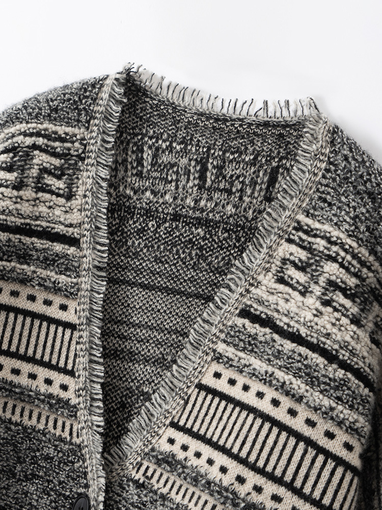 Bohemian Women's Cardigan Swea - Embroidery Towel 评论和价格