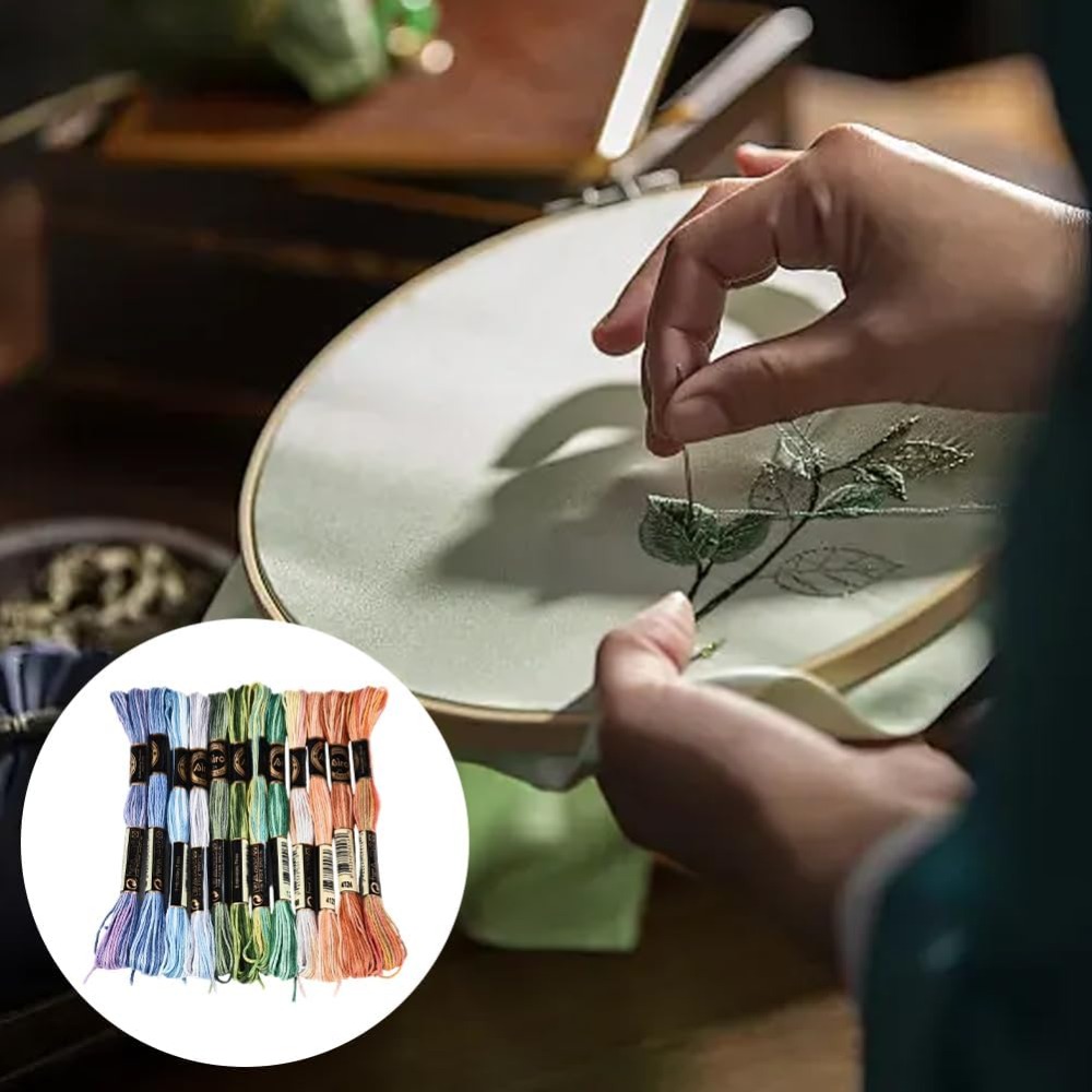 12 Skeins 105 Yards Cross Stit - Embroidery Stitch 评论和价格
