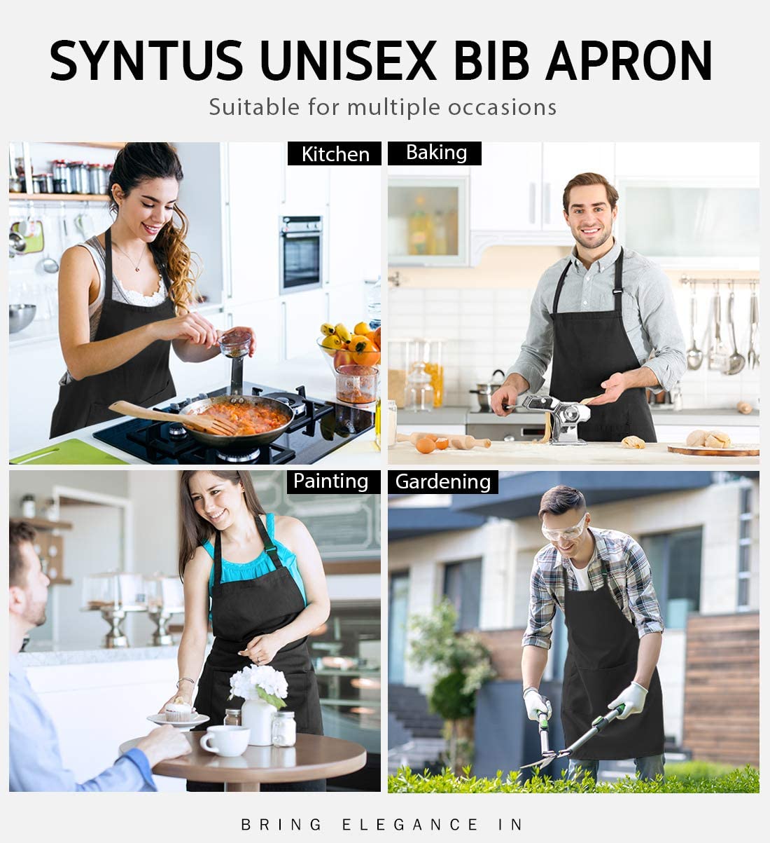 18 Colors Custom LOGO Aprons F - Embroidery Kitchen 评论和价格