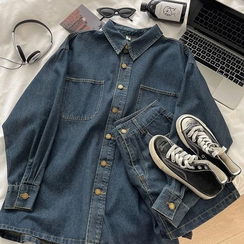 Y2K Denim Skirt Set: Vintage J - Embroidery Jacket 评论和价格