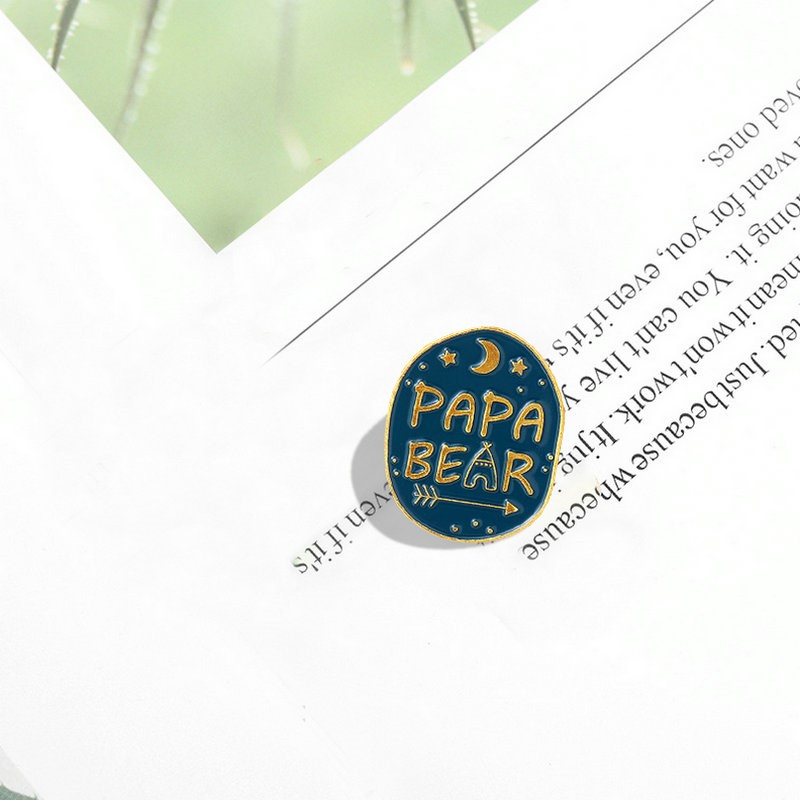 Mama Papa Bear Enamel Pins Cus - Embroidery Love 评论和价格