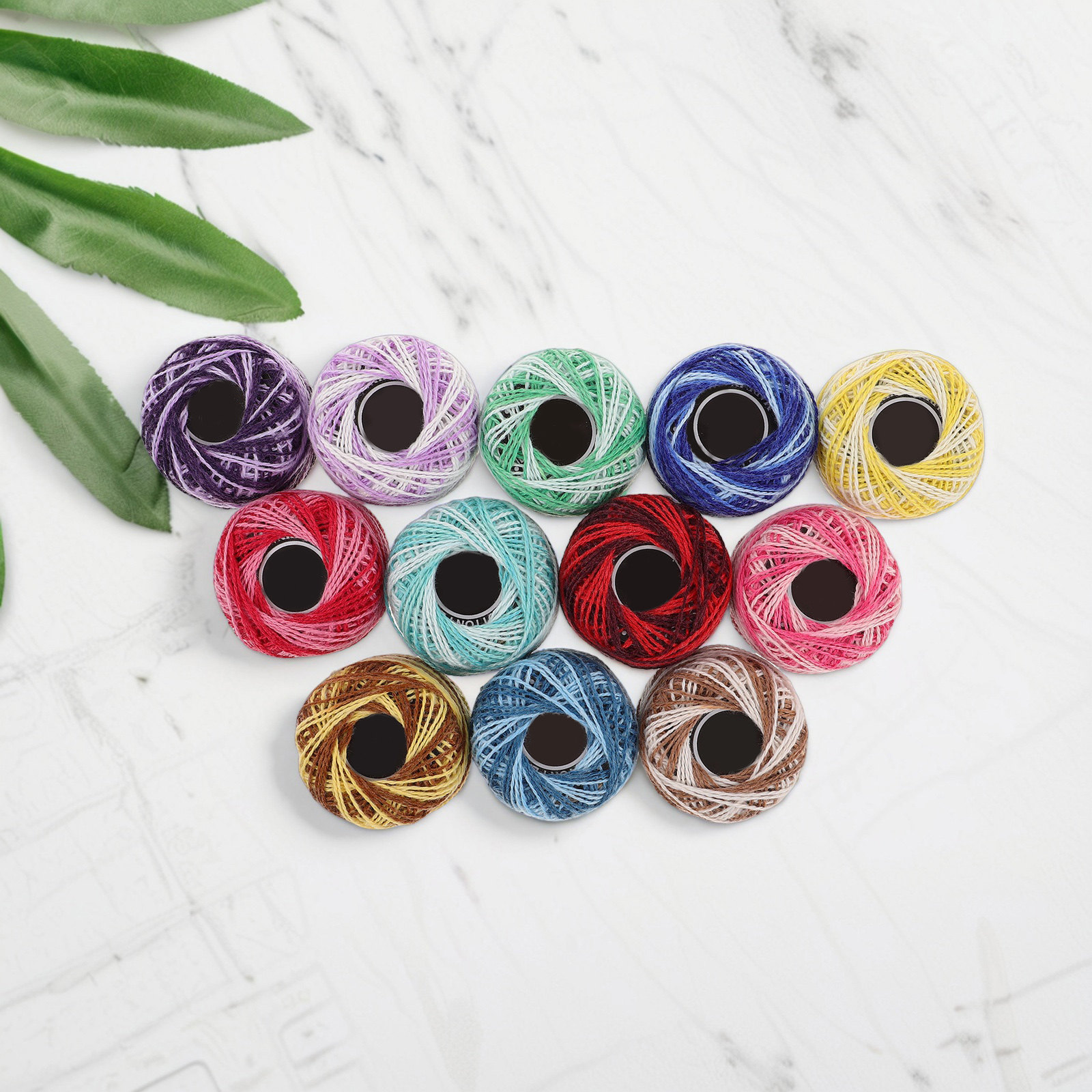12Pcs Colorful Cotton Embroide - Embroidery Stitch 评论和价格