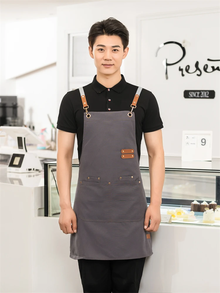Professional Men Women Work Ap - Embroidery Kitchen 评论和价格