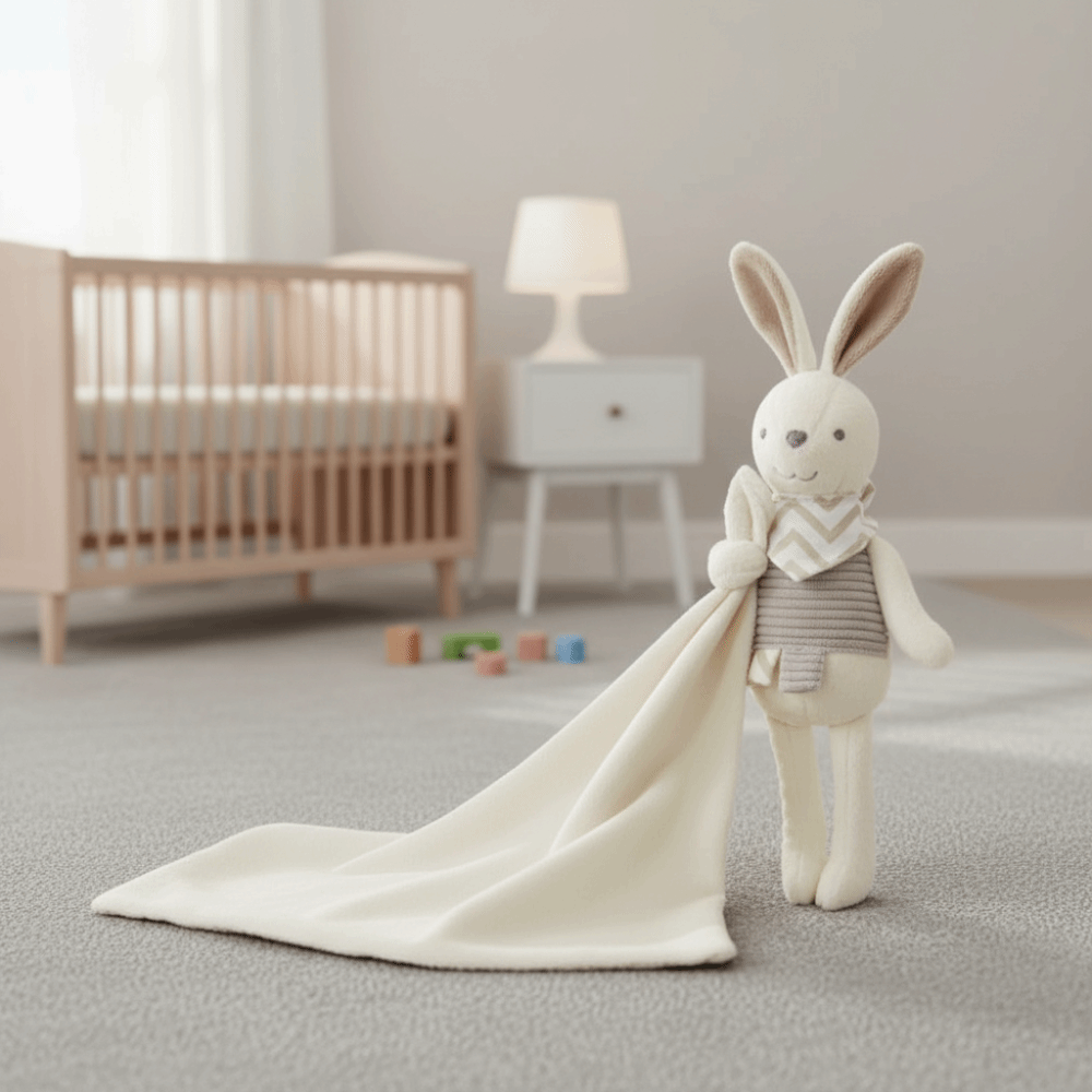 Square Shape Baby Rabbit Comfo - Embroidery Towel 评论和价格
