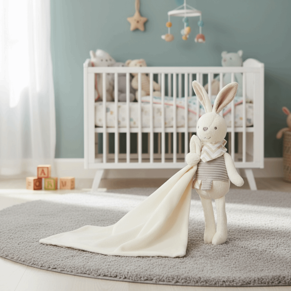 Square Shape Baby Rabbit Comfo - Embroidery Towel 评论和价格