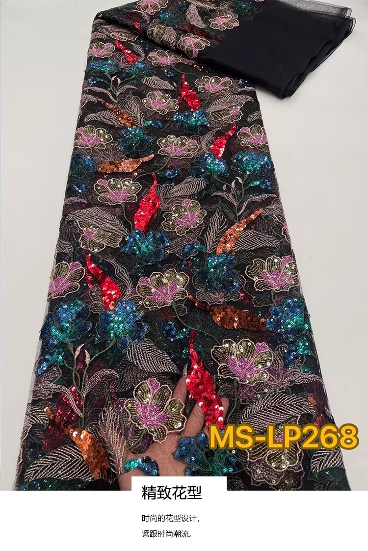 1yard Luxury Double color bead - Embroidery Flower Pattern 评论和价格