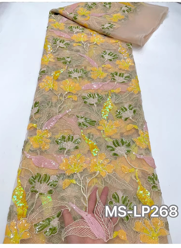 1yard Luxury Double color bead - Embroidery Flower Pattern 评论和价格