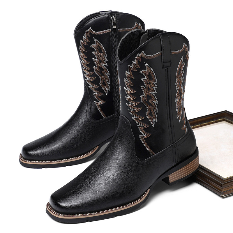 Men High Boot Luxury Embroider - Embroidery Stitch 评论和价格