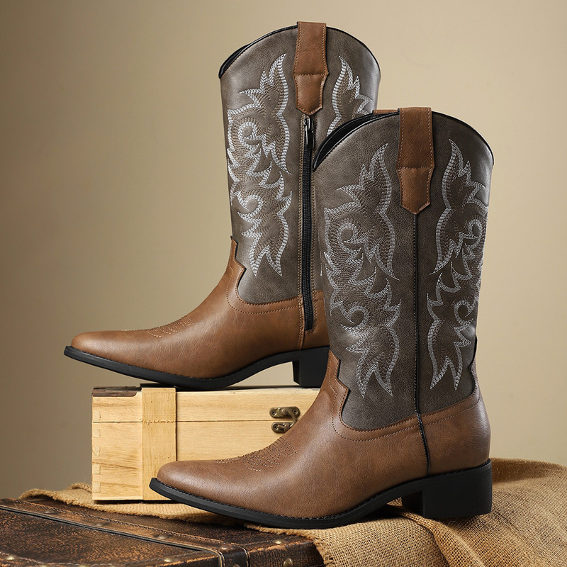 NEW Men High Boots Embroidery  - Embroidery Stitch 评论和价格