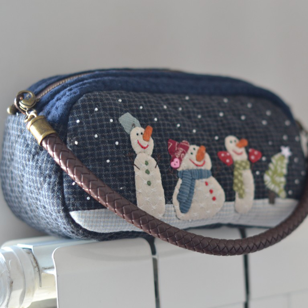 DIY Snow Shoulder Bag Patchwor - Embroidery Xmas Stocking 评论和价格