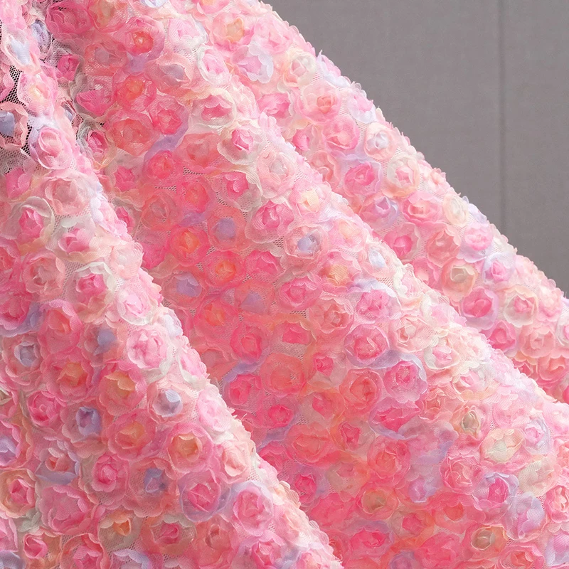 Colorful 3D Floral Embroidery  - Embroidery Roses 评论和价格