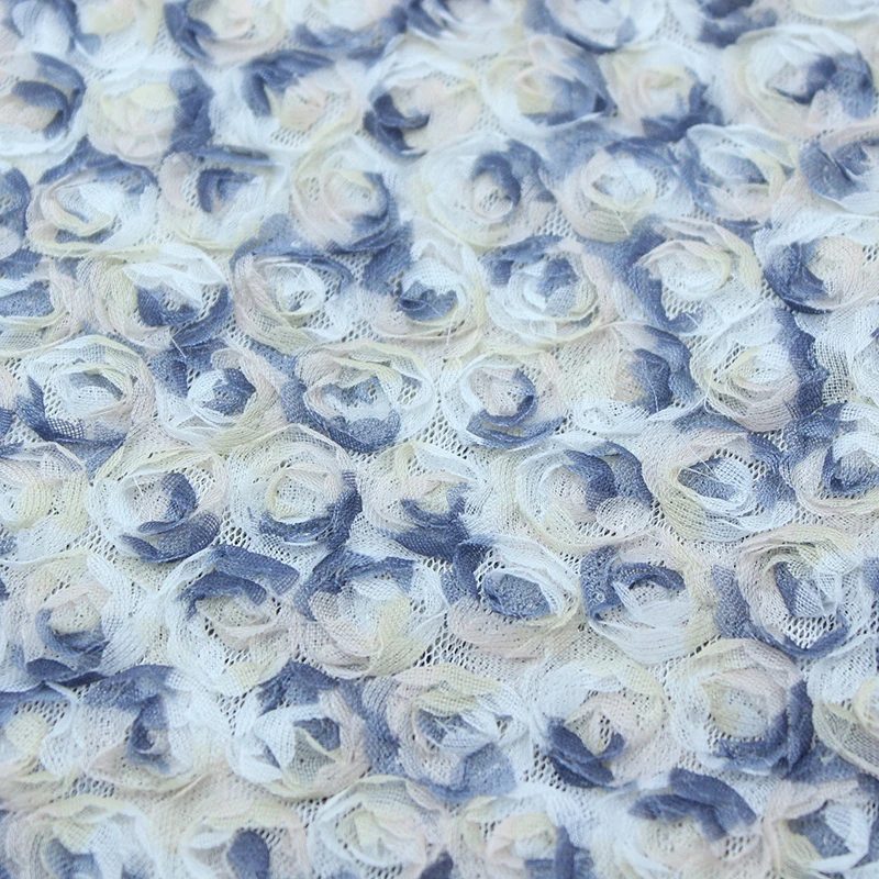 Colorful 3D Floral Embroidery  - Embroidery Roses 评论和价格