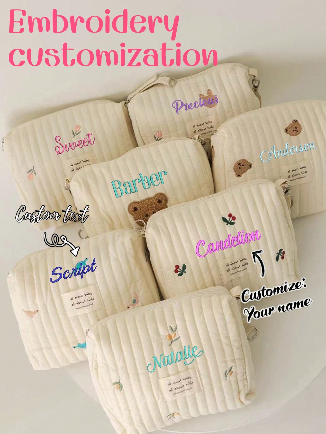 Custom Name Embroidery Baby Di - Embroidery And Quilting 评论和价格